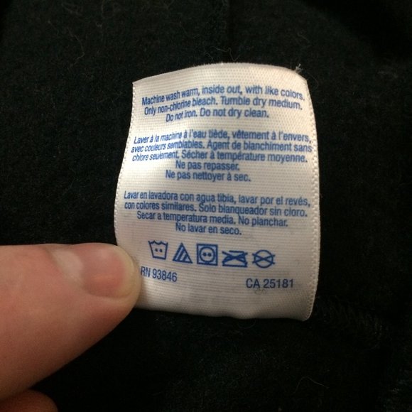 bEDO sHIRTS Mens Black Gangsign Full Zip Hoodie - Picture 8 of 8